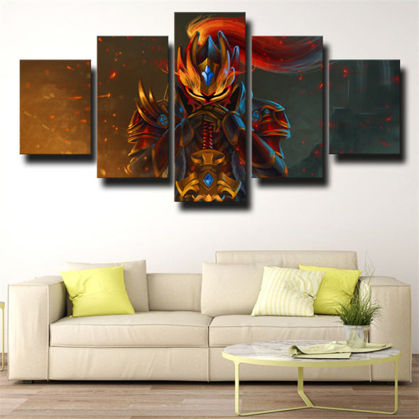 5 piece canvas art framed prints DOTA 2 Dragon Knight wall decor-1302 (2)
