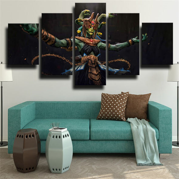 5 piece canvas art framed prints DOTA 2 Medusa live room decor-1371 (3)