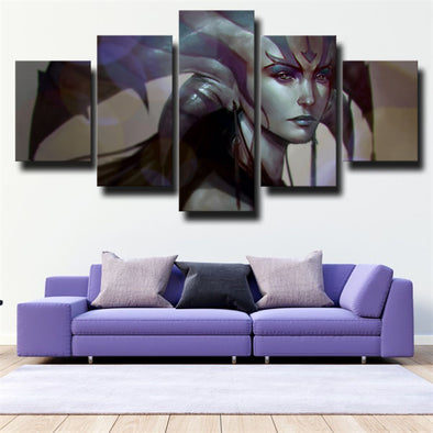 5 piece canvas art framed prints DOTA 2 Medusa wall decor-1370 (1)