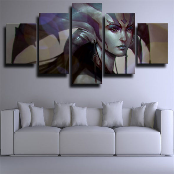 5 piece canvas art framed prints DOTA 2 Medusa wall decor-1370 (2)