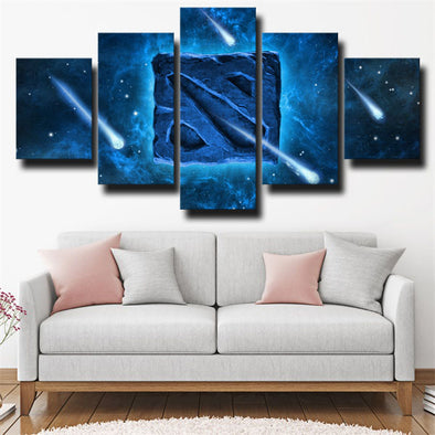 5 piece canvas art framed prints DOTA 2 game LOGO wall picture-1498 (1)