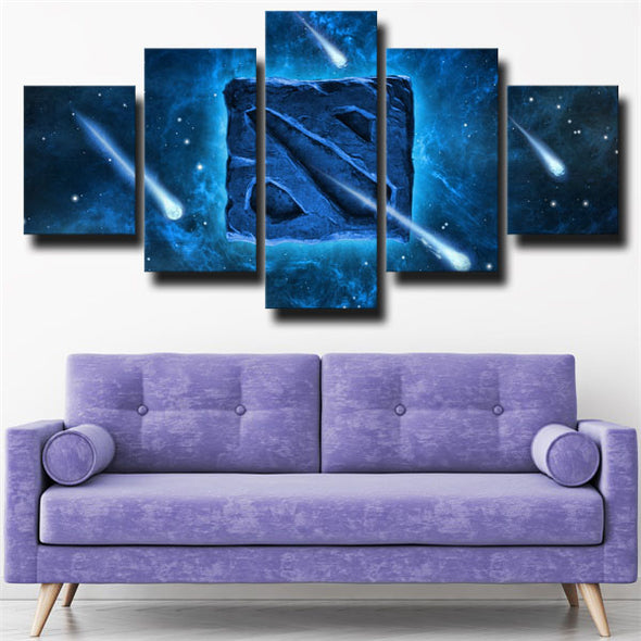 5 piece canvas art framed prints DOTA 2 game LOGO wall picture-1498 (2)