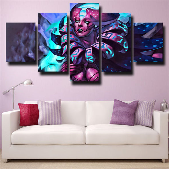 5 piece canvas art framed prints DOTA 2 hero Spectre wall picture-1450 (3)