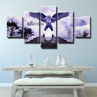 5 piece canvas art framed prints Death on Wings Lewis decor picture-1227 (2)