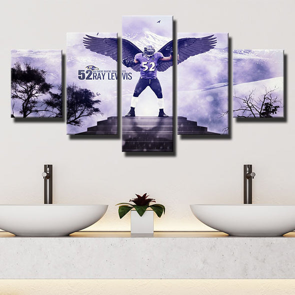5 piece canvas art framed prints Death on Wings Lewis decor picture-1227 (3)