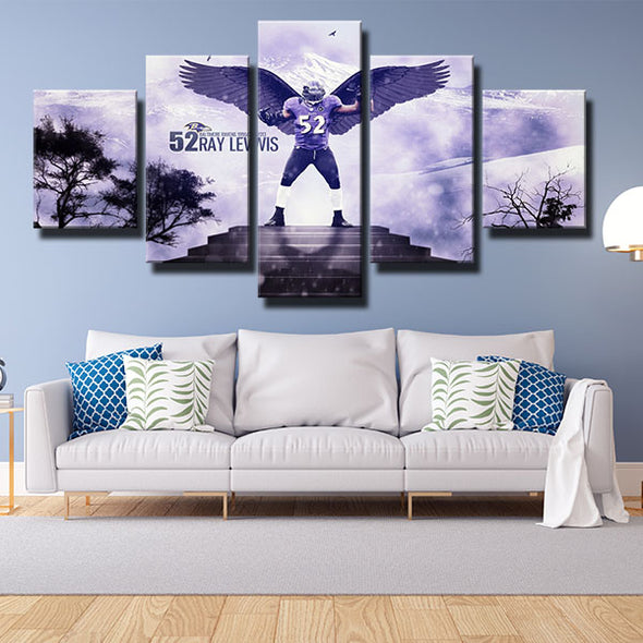 5 piece canvas art framed prints Death on Wings Lewis decor picture-1227 (4)