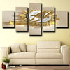 5 piece canvas art framed prints Dolphins Emblem Gold live room decor-1238 (3)