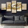 5 piece canvas art framed prints Dolphins Emblem Gold live room decor-1238 (4)