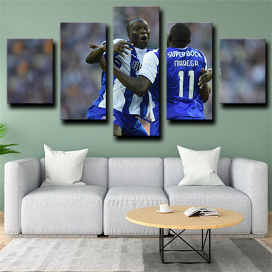 5 piece canvas art framed prints FC Porto wall decor-1219 (1)