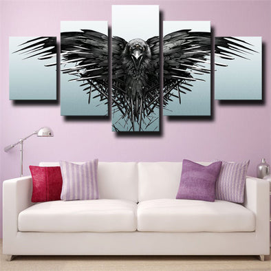 5 piece canvas art framed prints Game of Thrones Eagle wall picture-1632 (1)