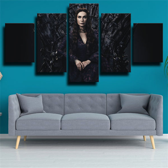 5 piece canvas art framed prints Game of Thrones Melisandre wall decor-1622 (2)