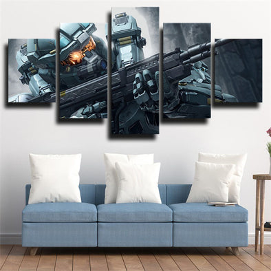 5 piece canvas art framed prints Halo Master Chief wall picture-1504 (1)