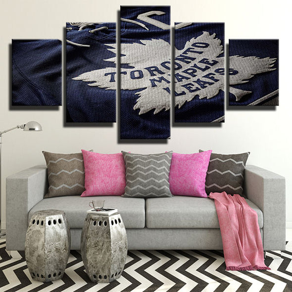 5 piece canvas art framed prints Hogs Jersey logo wall picture-1243 (2)