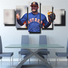 5 piece canvas art framed prints Houston Astros José Altuve home decor-1219 (2)