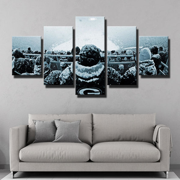 5 piece canvas art framed prints Indian Packers Snow live room decor-1230 (3)