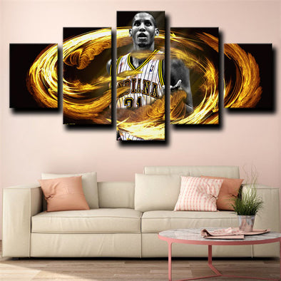 5 piece canvas art framed prints Indiana Pacers Miller decor picture-1221 (1)