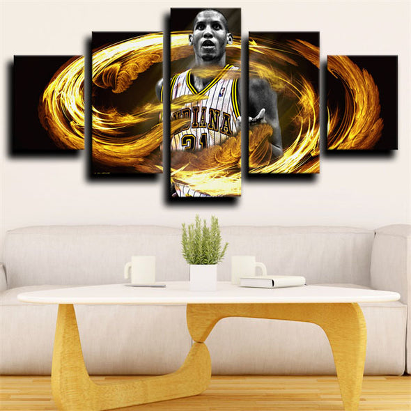 5 piece canvas art framed prints Indiana Pacers Miller decor picture-1221 (3)