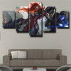 5 piece canvas art framed prints LOL Miss Fortune live room decor-1200 (2)