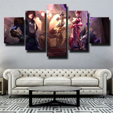 5 piece canvas art framed prints LOL Mordekaiser live room decor-1200 (1)