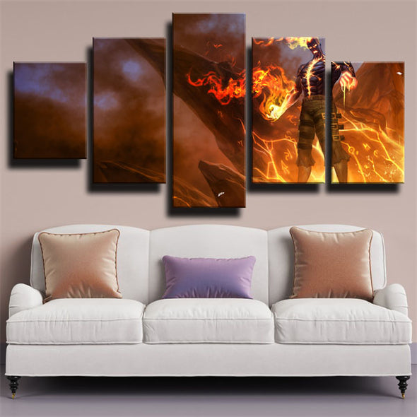 5 piece canvas art framed prints League Legends Brand  wall decor-1200 (3)