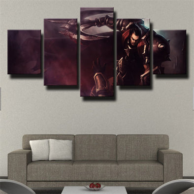 5 piece canvas art framed prints League Legends Darius live room decor-1200 (1)