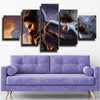 5 piece canvas art framed prints League Legends Darius wall decor-1200 (2)
