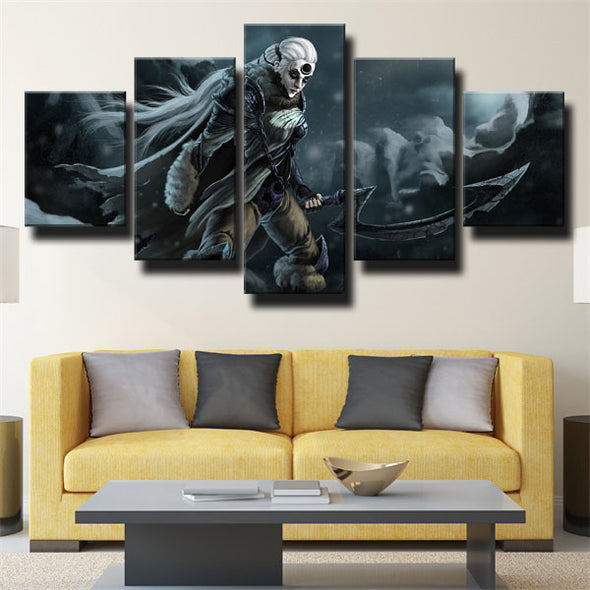 5 piece canvas art framed prints League Legends Diana home decor-1200 (3)
