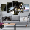 5 piece canvas art framed prints League Legends Diana live room decor-1200 (3)