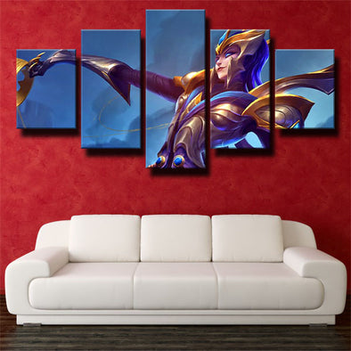 5 piece canvas art framed prints League Legends Elise wall picture-1200 (1)