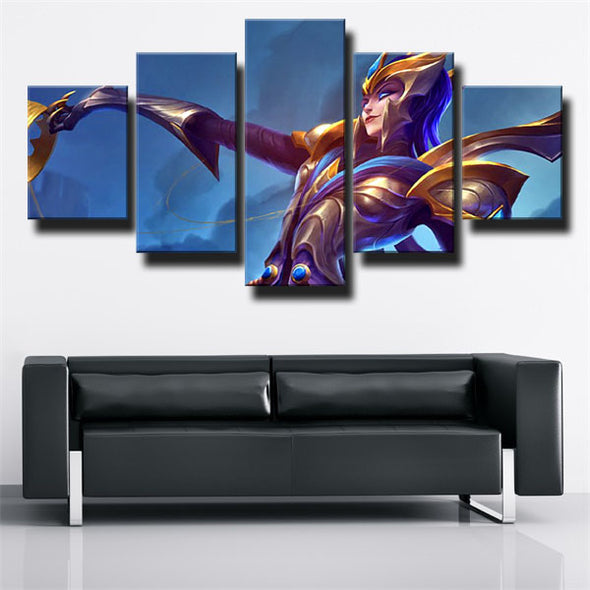 5 piece canvas art framed prints League Legends Elise wall picture-1200 (2)