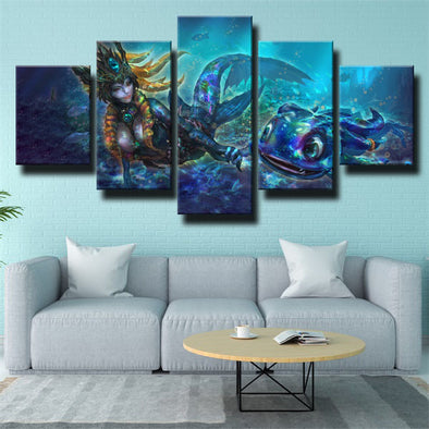 5 piece canvas art framed prints League Of Legends Fizz wall picture-1200 (1)