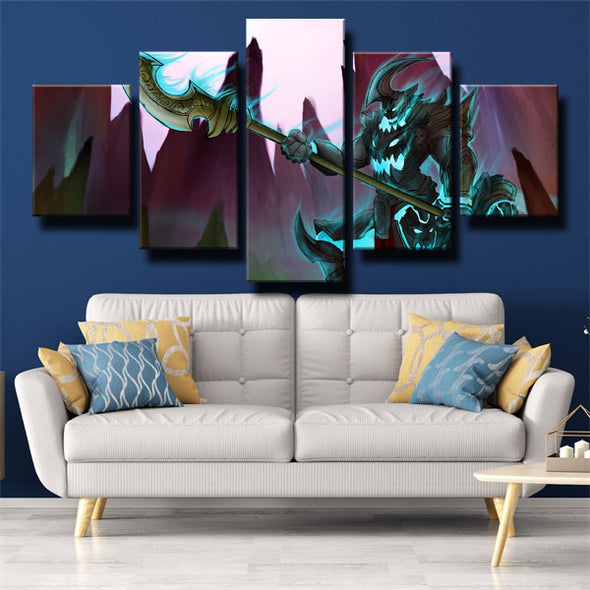 5 piece canvas art framed prints League Of Legends Hecarim wall decor-1200 (2)