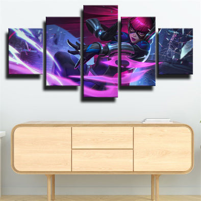 5 piece canvas art framed prints League Of Legends Irelia home decor-1200 (1)