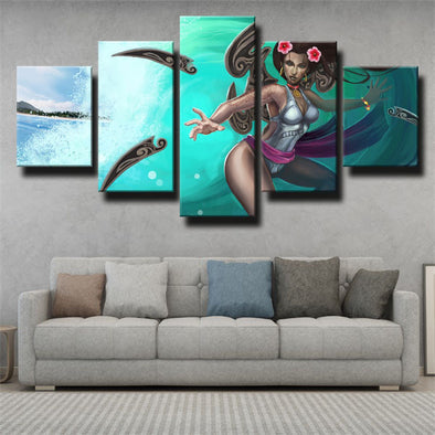 5 piece canvas art framed prints League Of Legends Irelia wall picture-1200 (1)