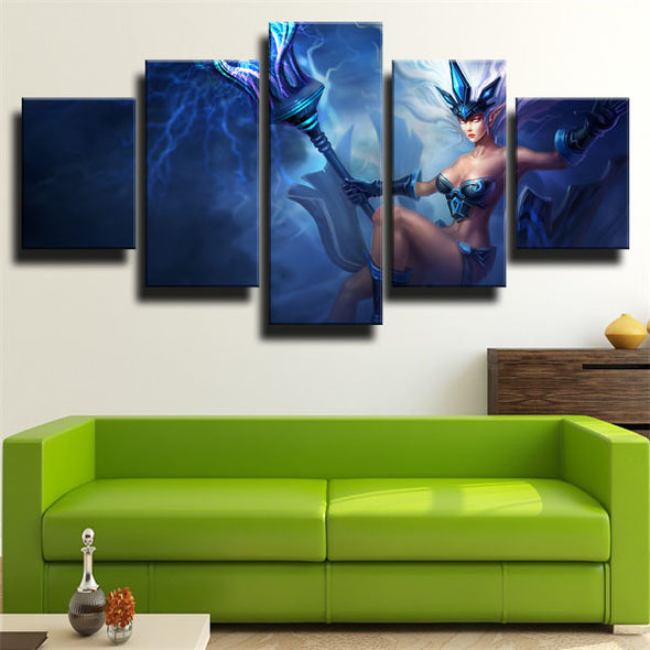 5 piece canvas art framed prints League Of Legends Janna wall decor-1200 (3)