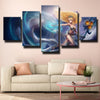 5 piece canvas art framed prints League Of Legends Janna wall picture-1200 (2)