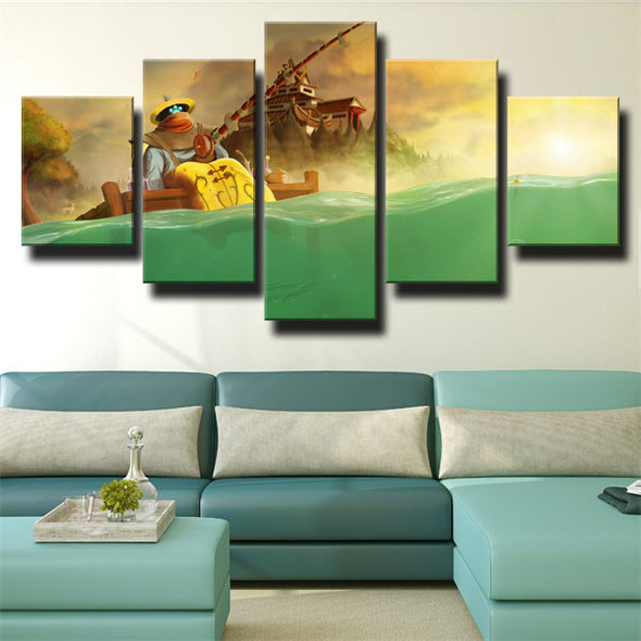 5 piece canvas art framed prints League Of Legends Jax wall picture-1200 (3)