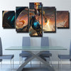 5 piece canvas art framed prints League Of Legends Jinx wall decor-1200 (1)