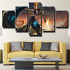 5 piece canvas art framed prints League Of Legends Jinx wall decor-1200 (2)