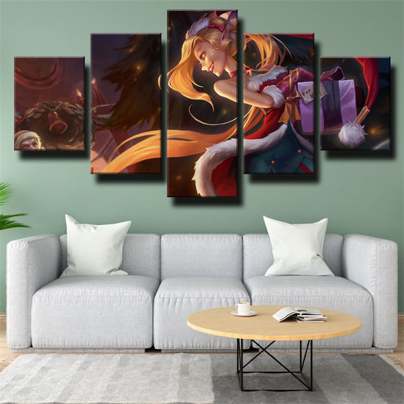 5 piece canvas art framed prints League Of Legends Jinx wall picture-1200 (2)