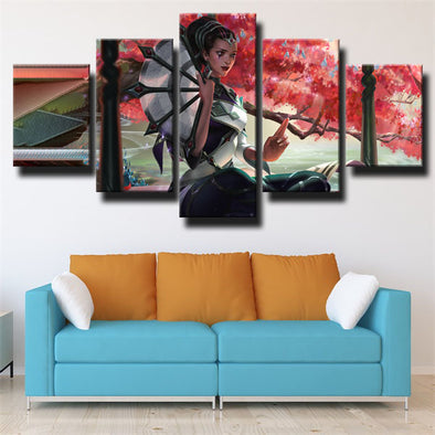 5 piece canvas art framed prints League Of Legends Karma wall picture-1200 (1)