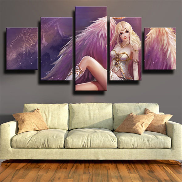 5 piece canvas art framed prints League Of Legends Kayle wall picture-1200 (3)
