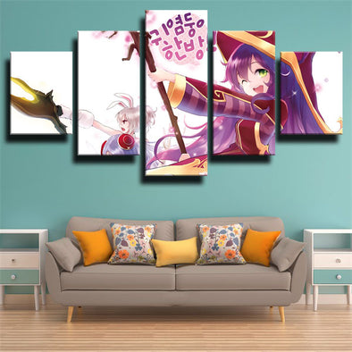 5 piece canvas art framed prints League Of Legends Lulu wall picture-1200 (1)