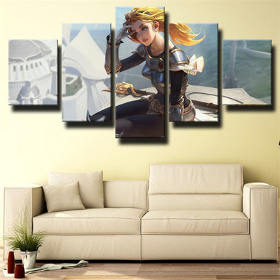 5 piece canvas art framed prints League Of Legends Lux home decor-1200 (1)