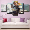 5 piece canvas art framed prints League Of Legends Lux home decor-1200 (3)