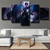 5 piece canvas art framed prints League Of Legends Morgana wall decor-1200 (3)