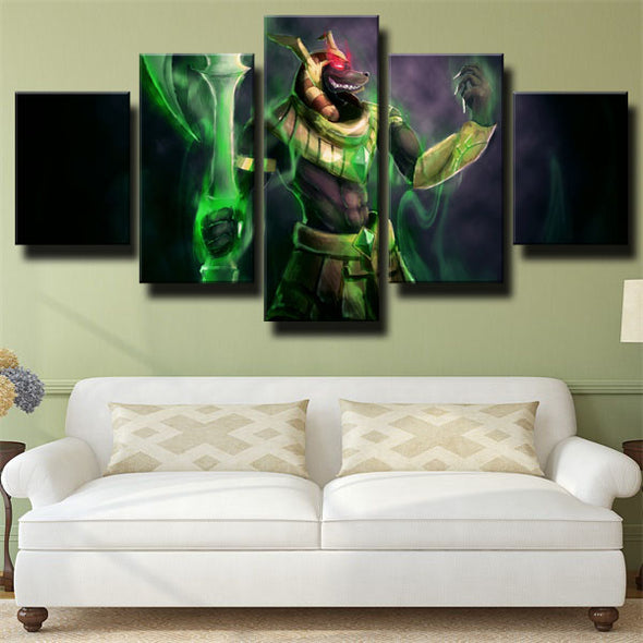 5 piece canvas art framed prints League Of Legends Nasus wall picture-1200(2)