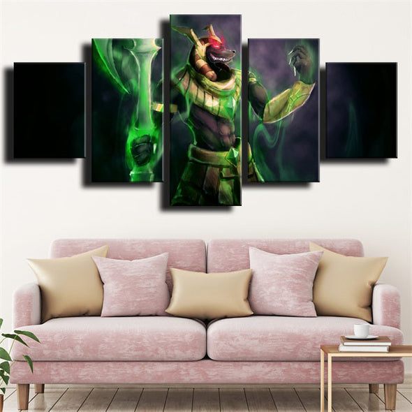 5 piece canvas art framed prints League Of Legends Nasus wall picture-1200(3)