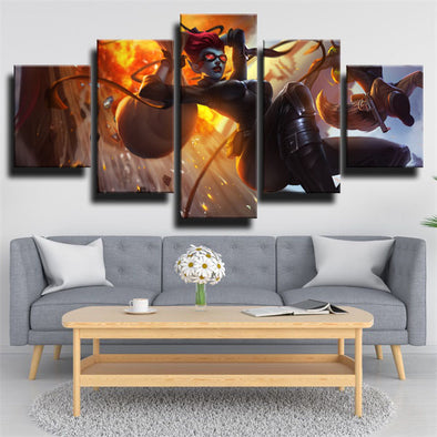 5 piece canvas art framed prints  League of Legends Evelynn home decor-1200 (1)