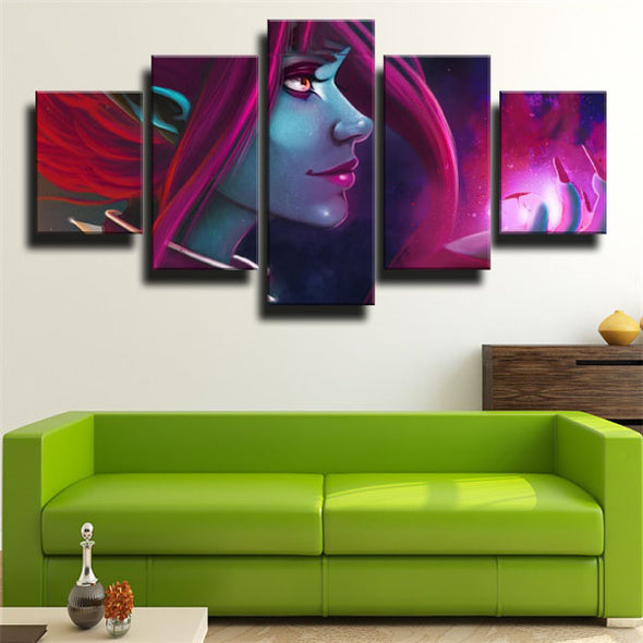 5 piece canvas art framed prints  League of Legends Evelynn wall decor-1200 (2)